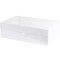 White Hard Gift Box with Magnetic Closure Lid – 14" x 9" x 4" Rectangle Favor Box, Glossy Finish (1 Pack)